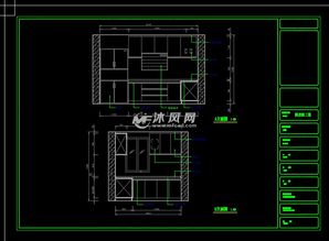 厨房平面布局CAD图纸