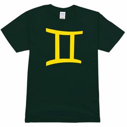 十二星座之双子座符号舒适彩色T恤