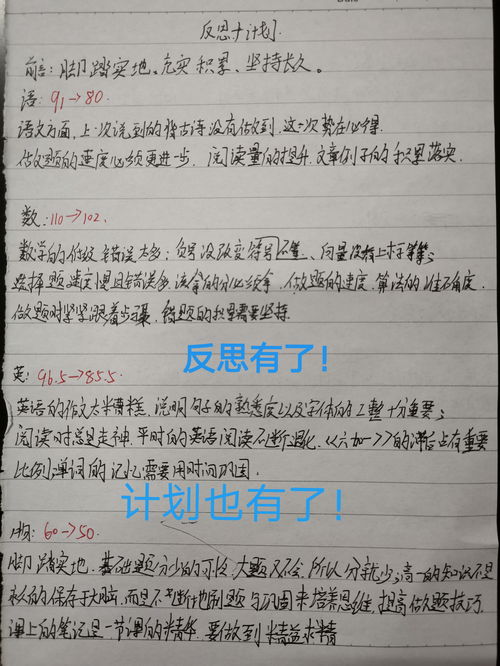 我的教育教学策划764 2020.11.17. 785班期中考试的反思汇总