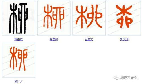 柳字的100种写法