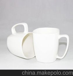 zakka创意时尚简约纯白方形杯杯子陶瓷水杯批发百货支持混批