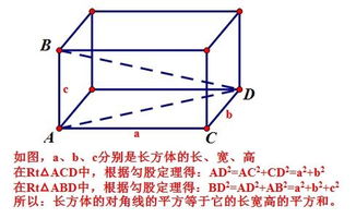 长方体的长宽高分别为a,b,c,求对角线 